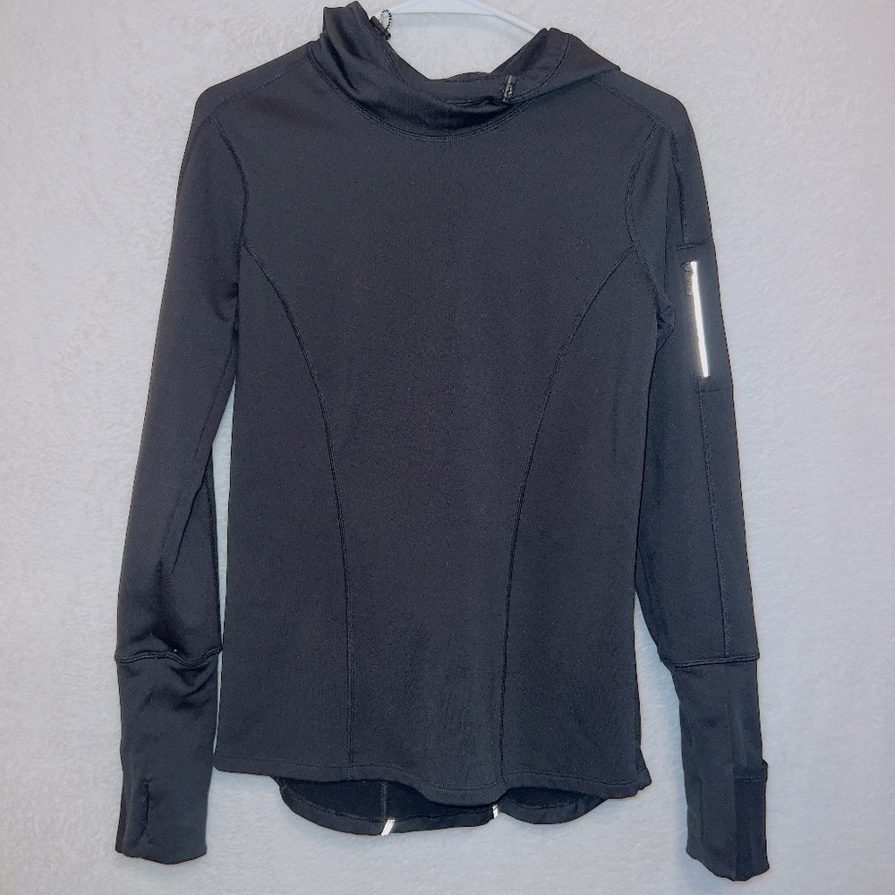 Victoria's Secret VSX Sport Black Long Sleeve Athletic Hooded Sweatshirt size XS
